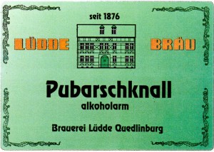 die Quedlinbureger haben schon einen merkwürdigen Humor bei der Benennung eines süßen und dunklen Bieres