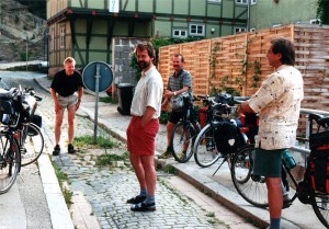 "Fahrradparkplatz" vor unserem Hotelchen in Quedlinburg