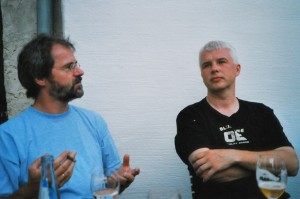 abends in Kronenburg beim Abendessen