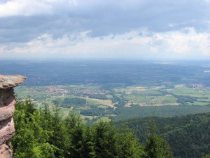 herrlicher Blick vom Mont Ste. Odile ins Rheintal