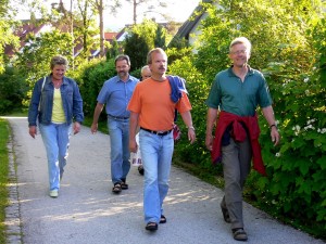 auf dem Weg zum Grillabend bei Beate und Freddi