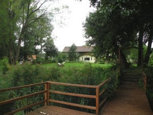 Blick auf den Dorotheenhof vom Odersteg