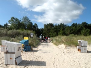 Zugang zum Ostseestrand irgendwo vor Zinnowitz