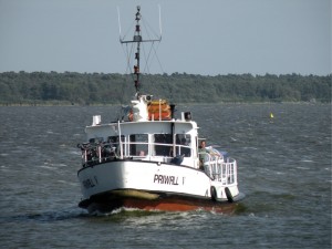 unser Fährschiff über das Stettiner Haff