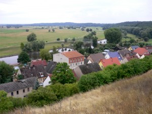 Blick auf Stolpe und die Oder von der Turmburg aus