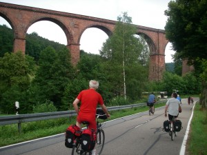 Himbächel-Viadukt bei Hetzbach (Beerfelden), erbaut 1880/81, 40 m hoch, 250 m lang