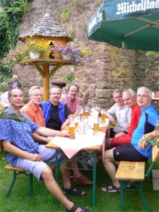 Ein erstes Bier im Grünen Baum in Michelstadt