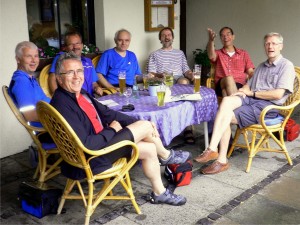 Gute Stimmung trotz des Starkregens