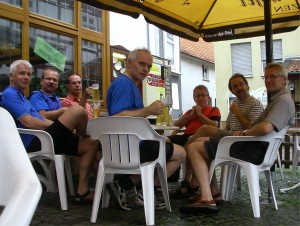 Das erste Bier im Hotel zu Spitze in Fritzlar