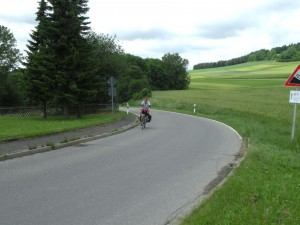 Steigung extrem vor Blumberg (15% auf 2,4 Kilometer)