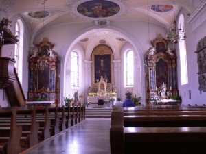 Inneres der Stadtkirche St. Verena und Gallus in Hüfingen