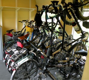 unser Fahrradabteil im IC von Heidelberg nach Münster