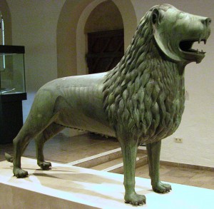 Braunschweiger Löwe. Original in der Burg Dankwarderode