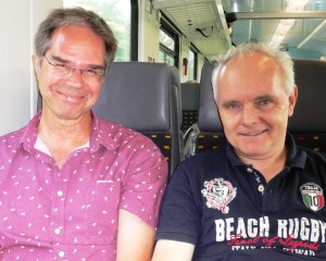 auf der Hinfahrt