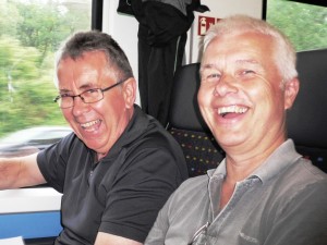 auf der Hinfahrt