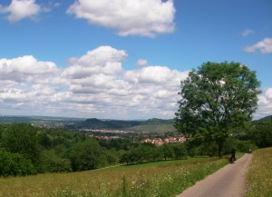 Abfahrt nach Metzingen durch Streuobstwiesen
