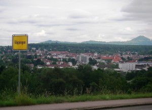 Göppingen, im Hintergrund der Hohenstaufen