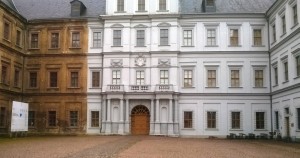 Schloss Neu-Augustusburg in Weißenfels bei der Renovierung