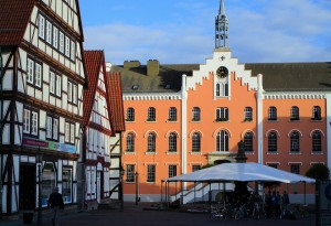 Rathaus von Hofgeismar in der Abendsonne