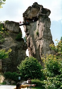 die Externsteine mussten natürlich erklettert werden 
