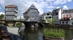 bebaute Brücke in Bad Kreuznach