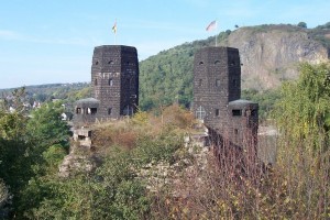 Reste der Brücke von Remagen heute