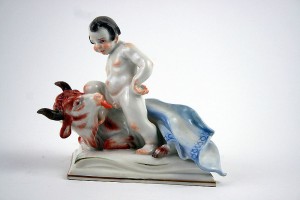 Knabe mit Stier