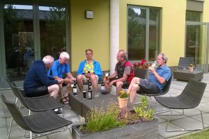 Ankunftsbier im Hotel