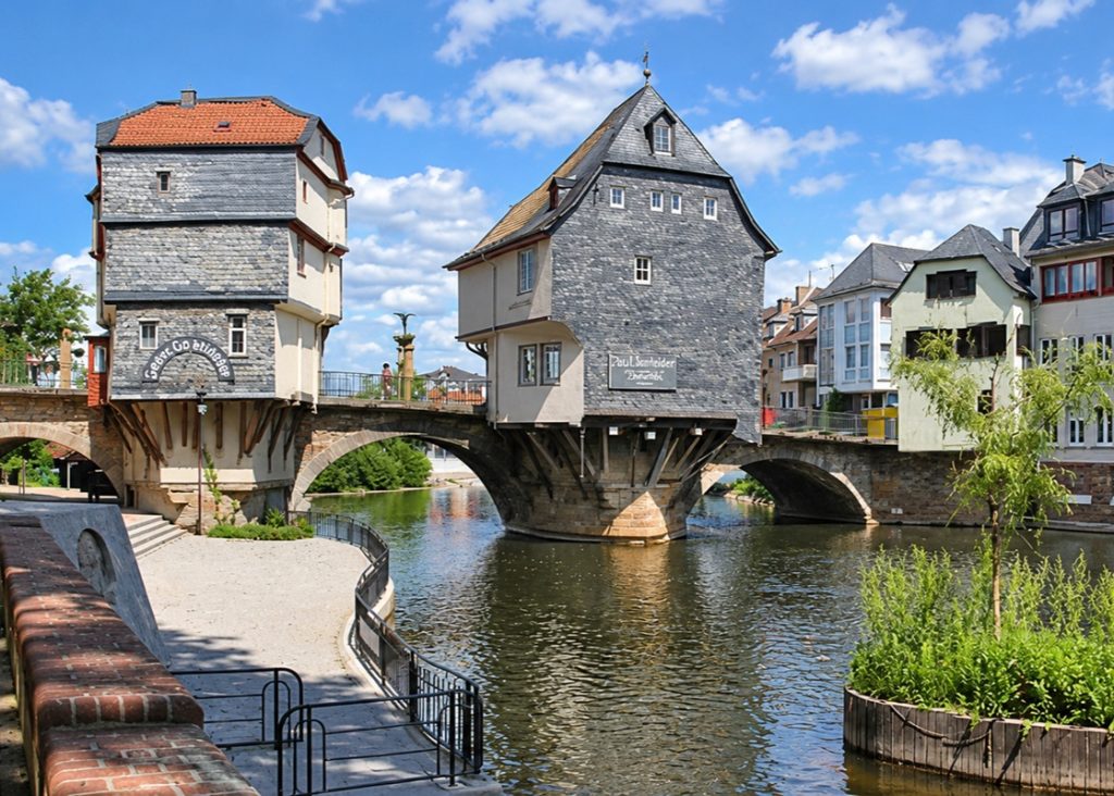 bebaute Brücke in Bad Kreuznach