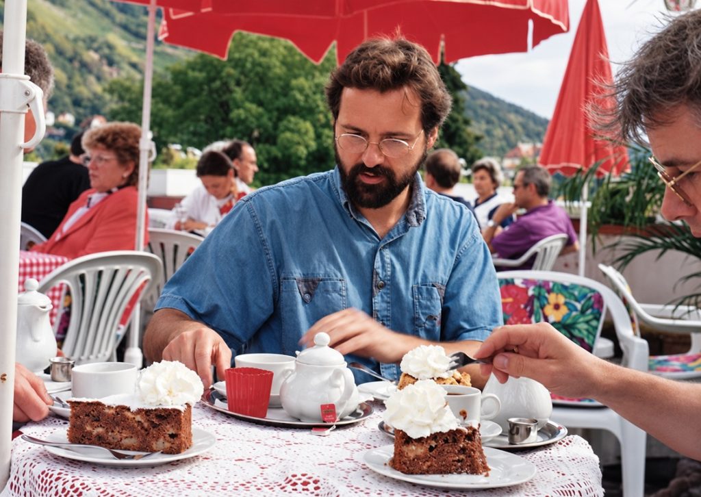 Kaffeepause vor Wertheim
