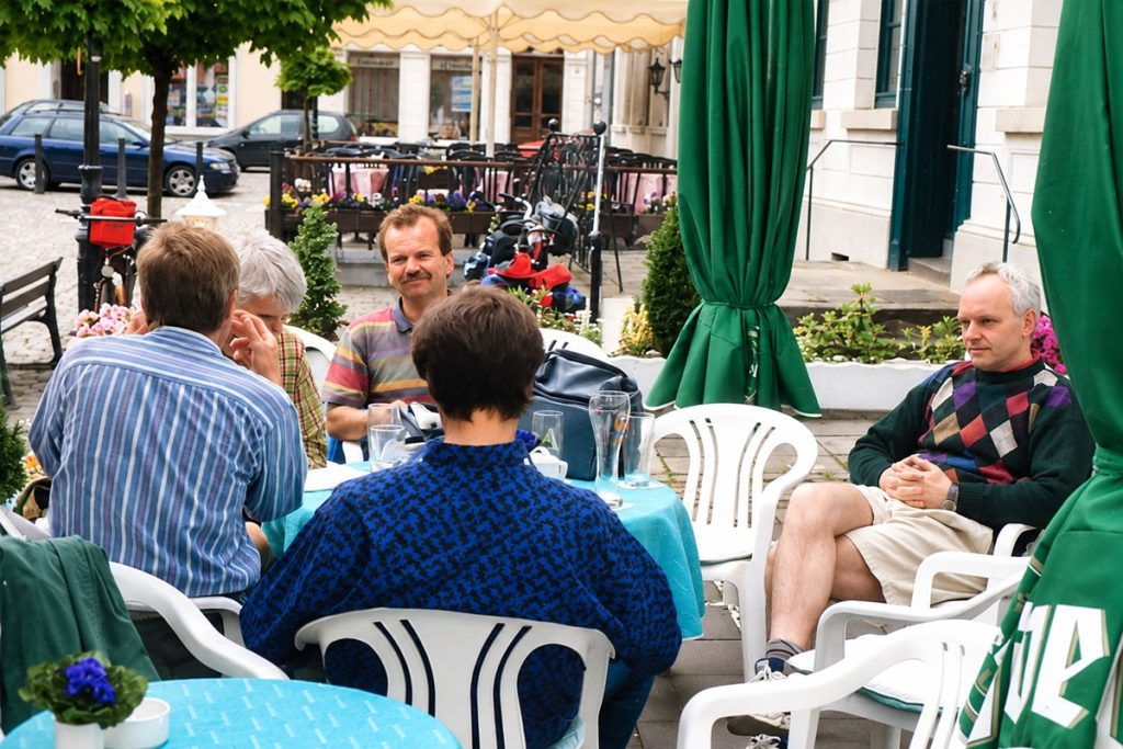 Pause in Kalkar auf dem Marktplatz