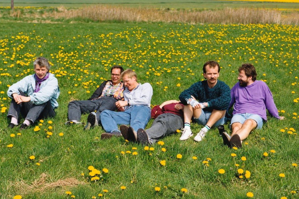 Gruppenbild im Aufbau